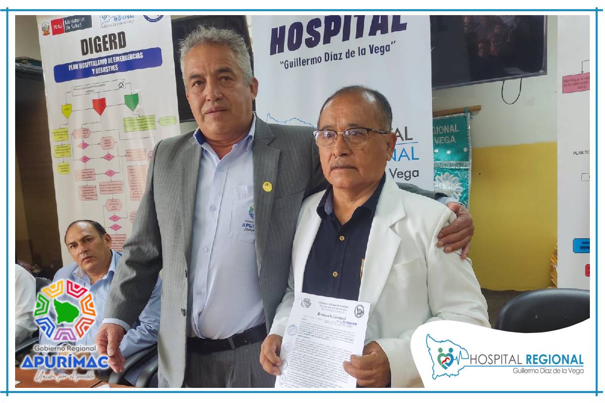 M.C. JUAN REYNALDO ORTEGA ASCUE NUEVO DIRECTOR DEL HOSPITAL REGIONAL GUILLERMO DIAZ DE LA VEGA