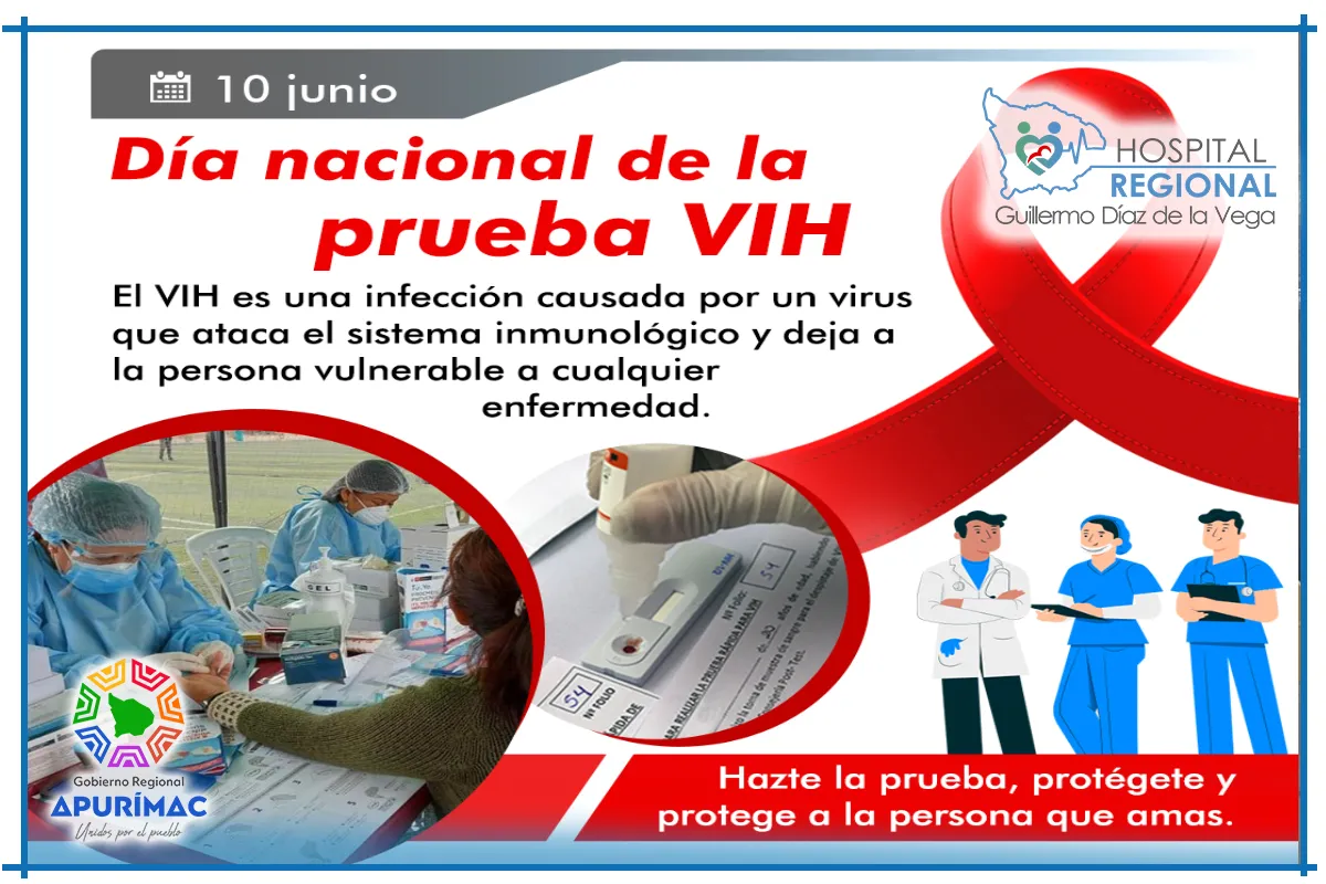 HOSPITAL REGIONAL DE ABANCAY PROMUEVE LA CONCIENCIA Y PREVENCIÓN EN EL DÍA NACIONAL DE LA PRUEBA DEL VIH