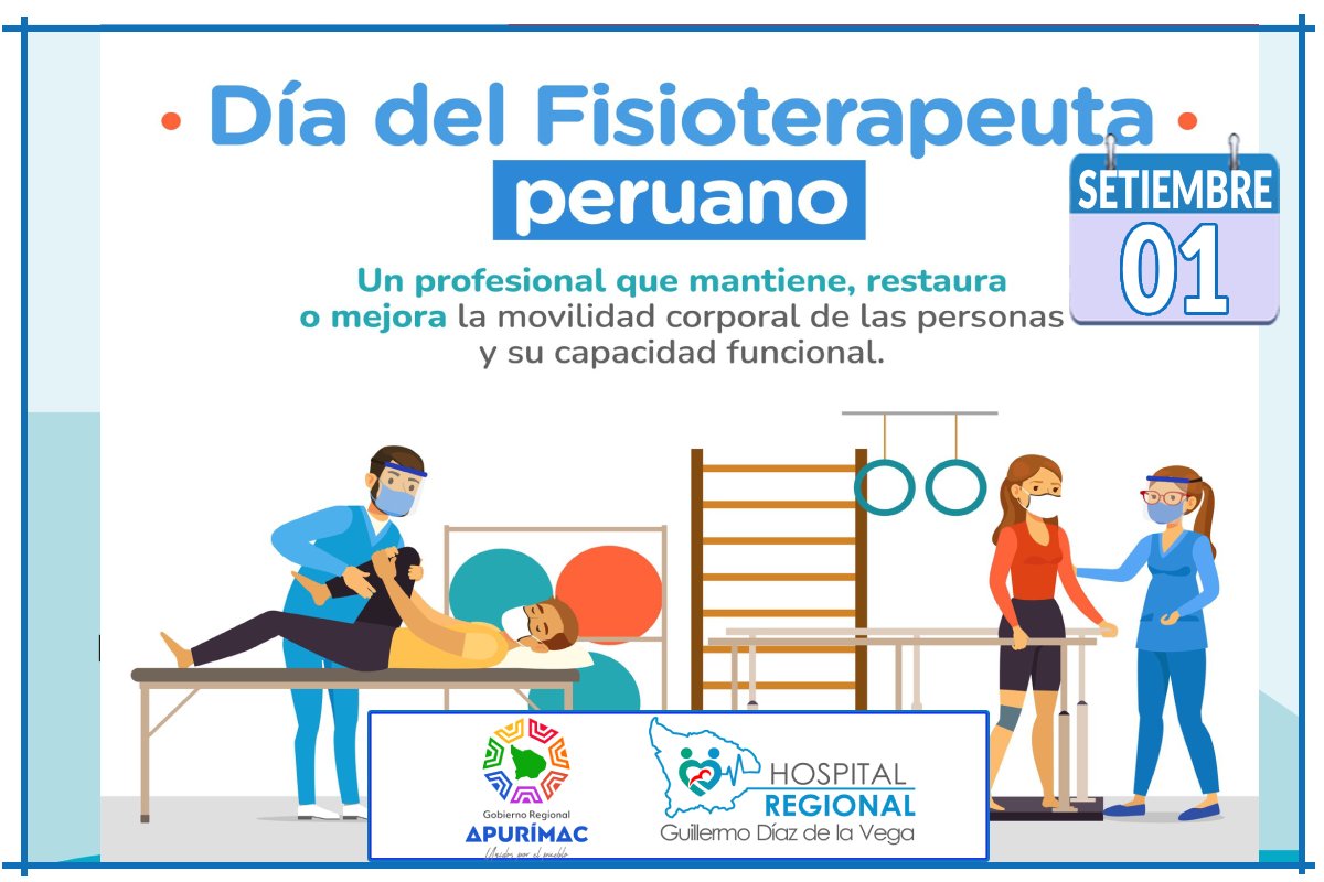 HOSPITAL REGIONAL GUILLERMO DÍAZ DE LA VEGA DE ABANCAY CONMEMORA EL DÍA DE LA FISIOTERAPIA PERUANA